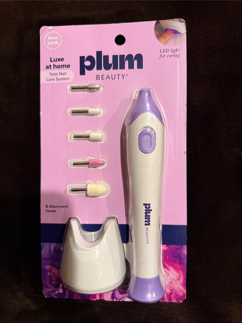 LED Nail Care Kit - Lavender & White